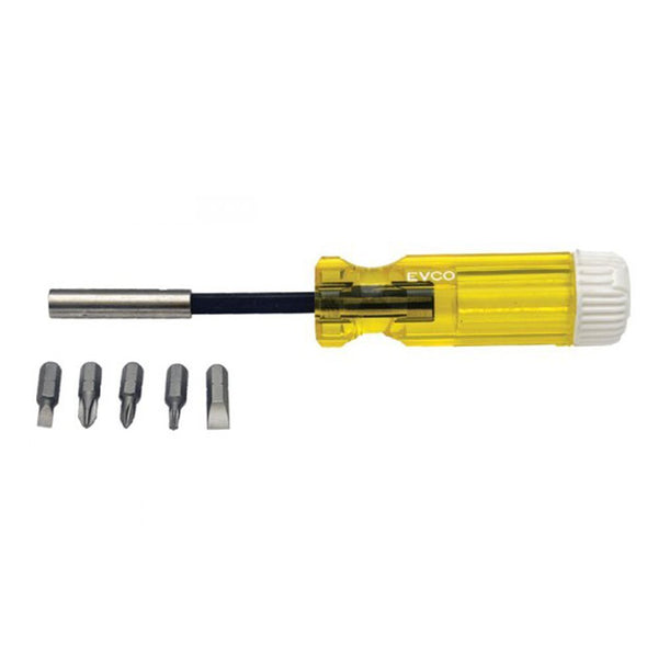 Magnetic Bit Screwdriver w/Storage Handle, Pkg.