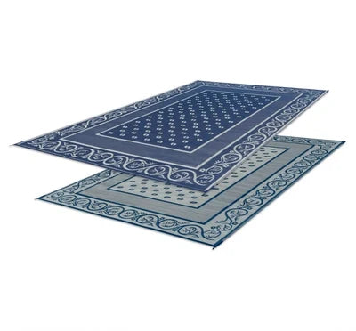 Faulkner RV Reversible Vineyard RV Patio Mat - Blue - 8' x 20'