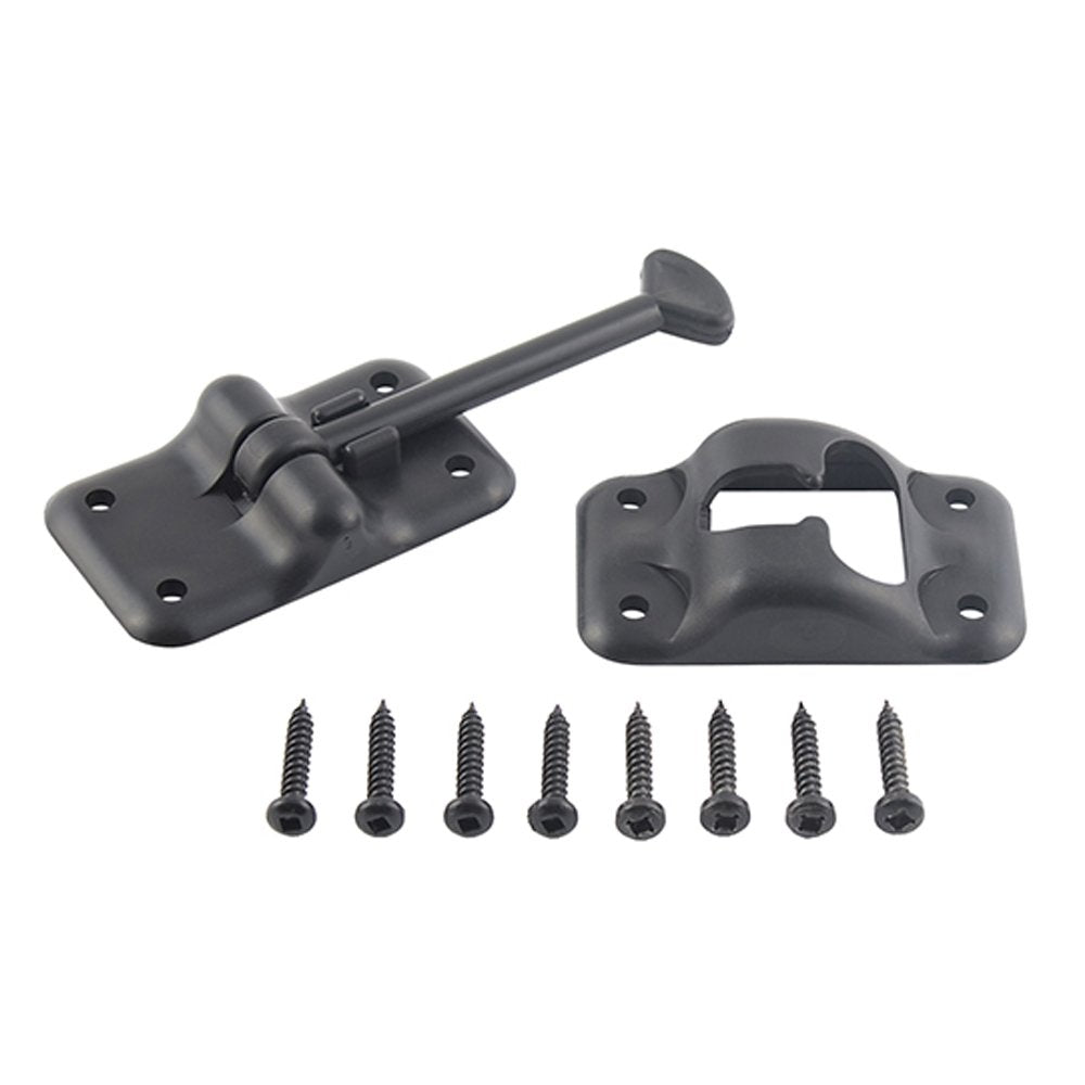 Plastic Door Holdback, 3-1/2″, 1 Set, Black