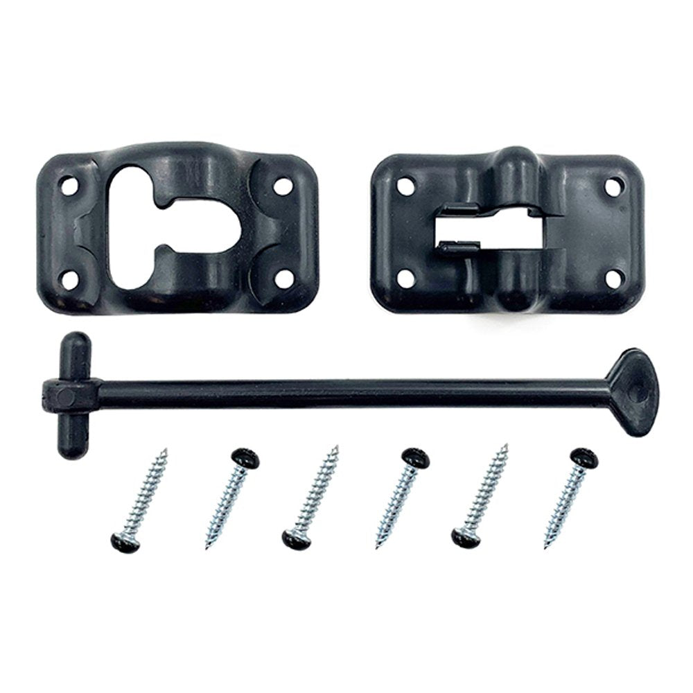 Plastic Door Holdback, 6″, 1 Set, Black