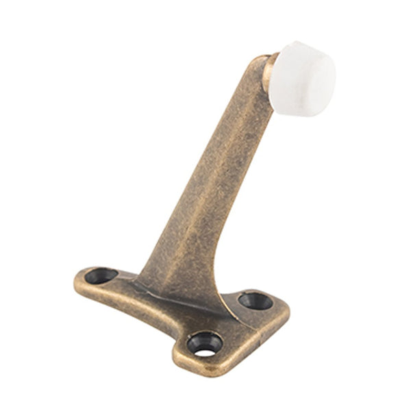 Door Stop Floor Mount, Antique Brass, 1 Pack
