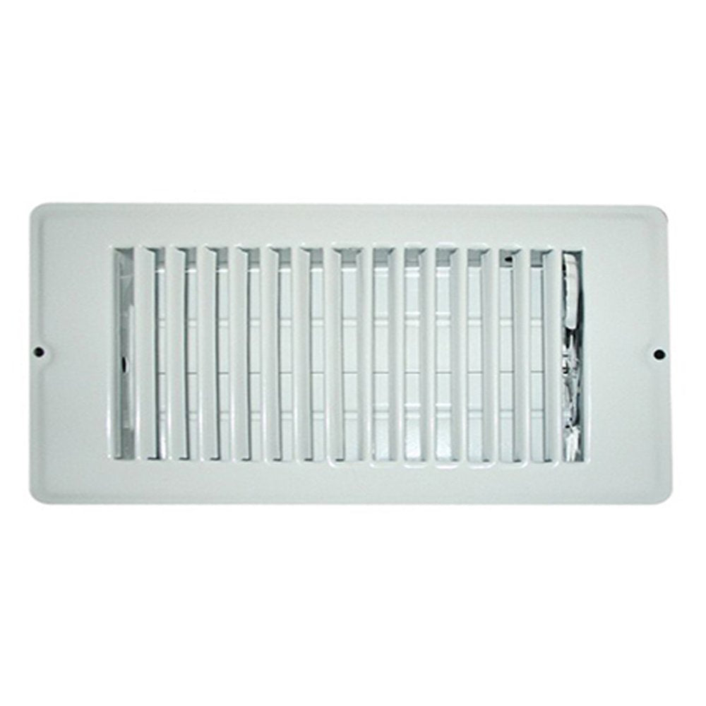 Floor Register, White, 4″ x 8″