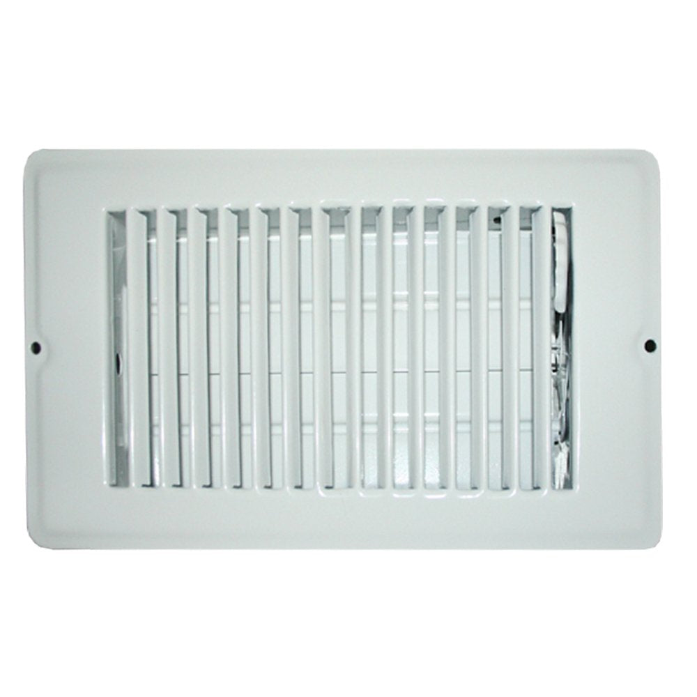 Floor Register, White, 4″ x 10″