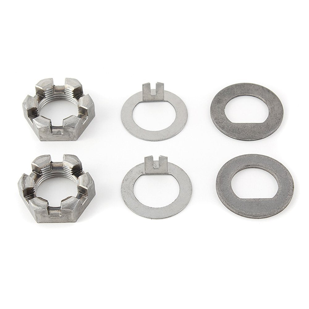 D-Flat & Tang Washers, 6 Slot Nut 1″, 2 Pack