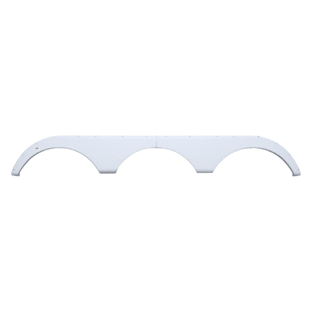 Icon Technologies FS1757 106"L x 14-1/2"H (10" Arch Heigh) Polar White Triple Axle