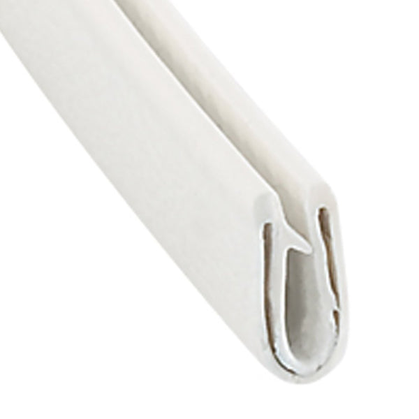 Clip On Trim, 9/16″ x 1/4″ x 50′, White