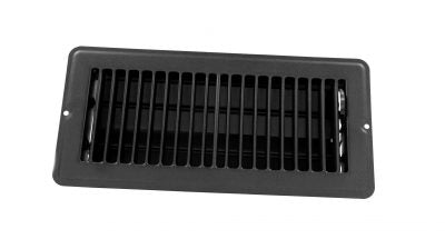 JR Products Black Metal Floor Register 02-29175