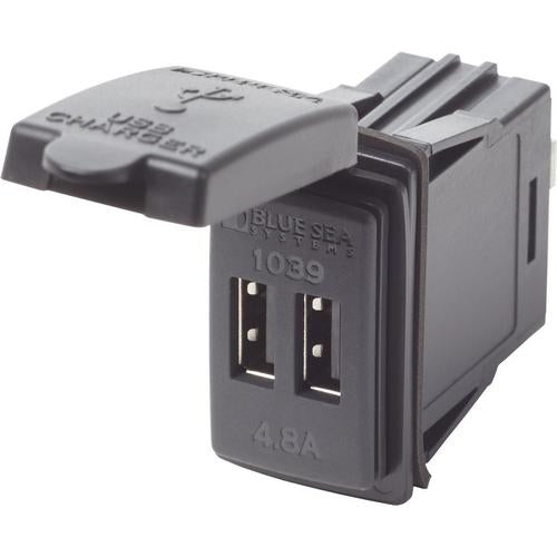 Blue Sea Systems 12/24V Dual USB 4.8A Chargers - Switch Mount