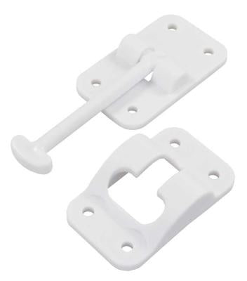 JR Products White 3.5" T-Style Door Holder