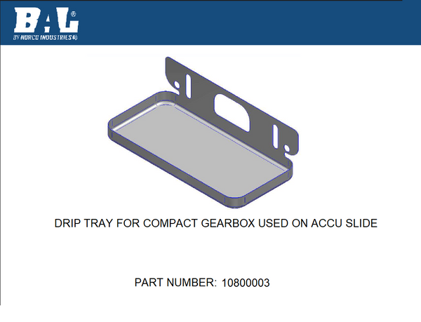 BAL RV DRIP TRAY FOR COMPACT GEARBOX USED