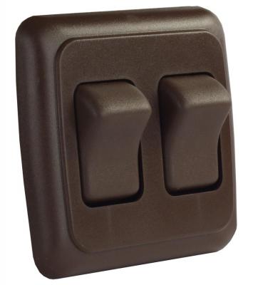 JR Products Multi-Purpose Single Rocker Double Switch 12145