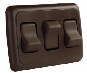 JR Products Brown ON/OFF Switch With Bezel