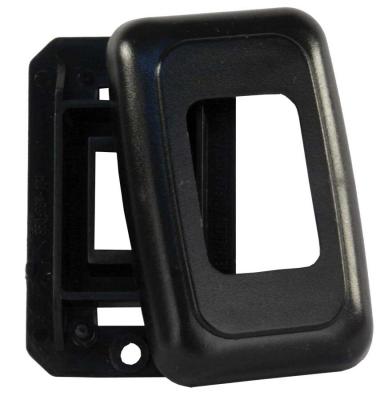 JR Products RV Single Switch Base & Face Plate - Black