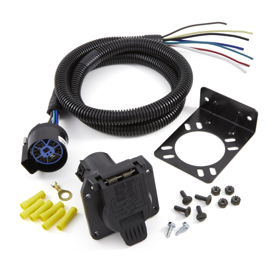 Pollak 11-898 RV Trailer Connector Kit, Includes 7-Way Socket - Waytek