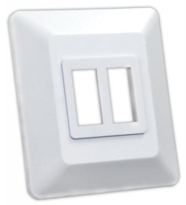 JR Products RV Double Switch Face Plate - White
