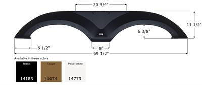 Icon Technologies 14183 Tandem Axle FENDER SKIRTS RV