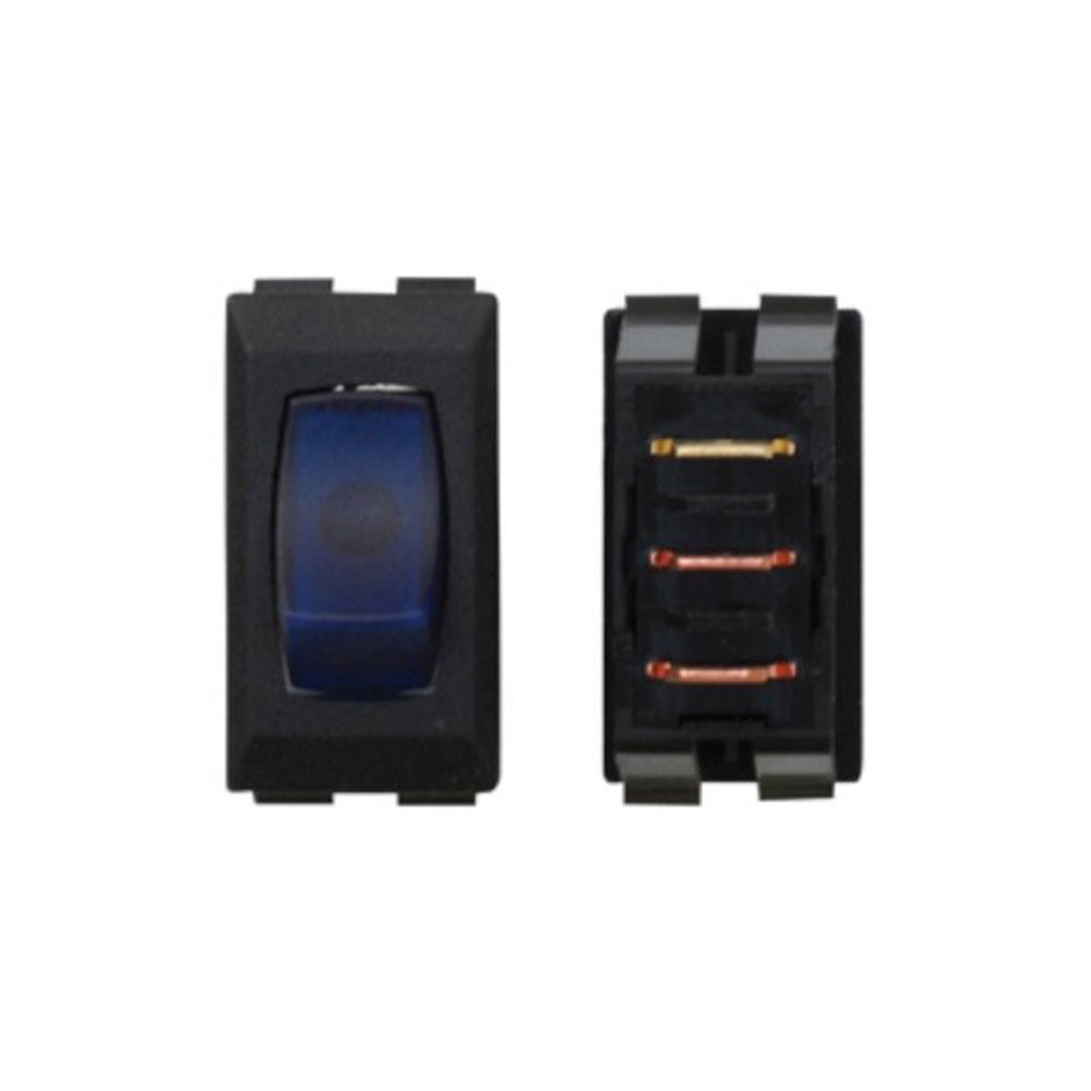 Valterra Illuminated On/Off Rocker Switch, Blue/Black, 3-Pack