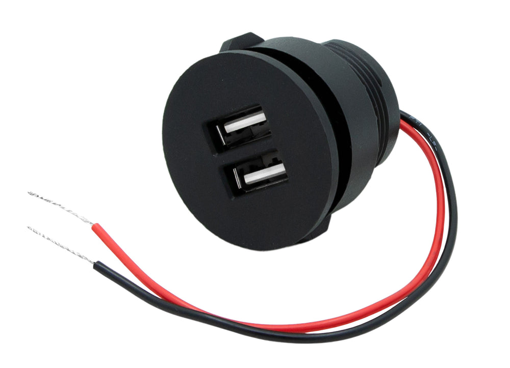 JR Products USB Charging Port - 2 x 2.1 Amp , Black