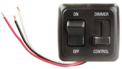 JR Products On/Off LED Light Switch With Dimmer - Black