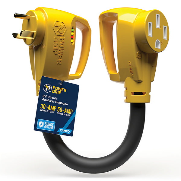 Camco PowerGrip-Dogbone 18" 30AM/50AF, Analyzer/Surge Protect(E/F)