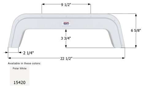 Icon Technologies Single Axle 15420 Fender Skirt