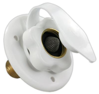 JR Products Polar White City Water Flange with 1/2