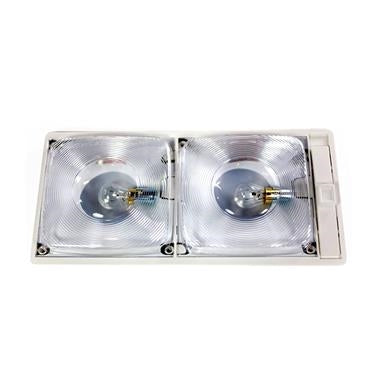 Arcon RV Single Light with White Lens and White Base