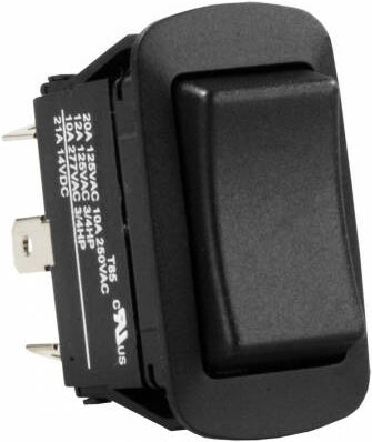 JR Products On-Off-On Multi Purpose Switch, Black, 13835