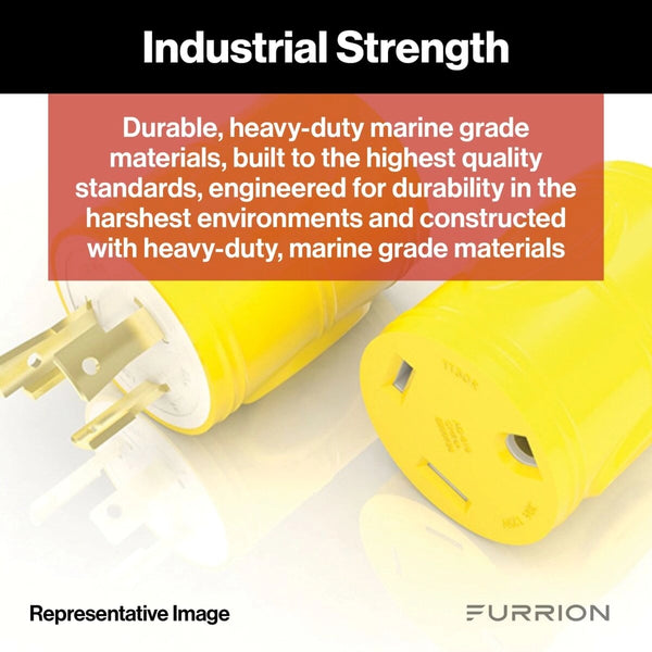 Furrion 30 Amp RV Power Cord Adapter Plug - Yellow