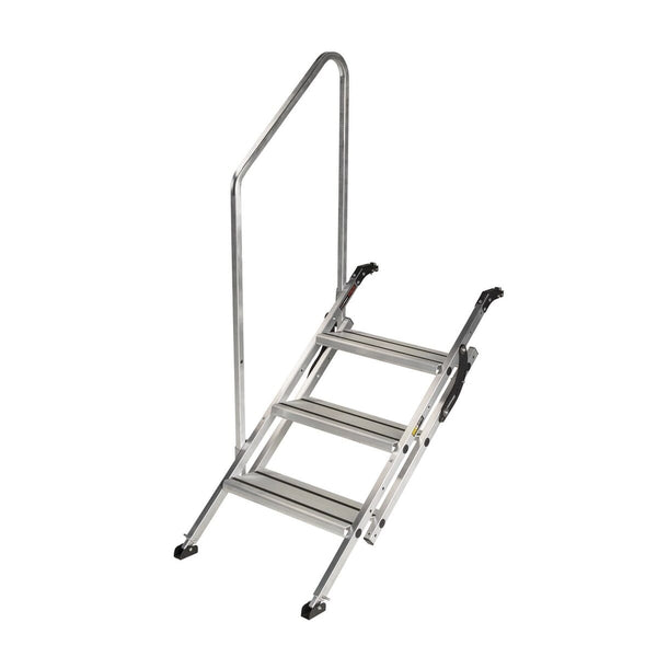 Lippert Victory Step® Toy Hauler & RV Patio Steps with Entry Assist Handrail - Triple