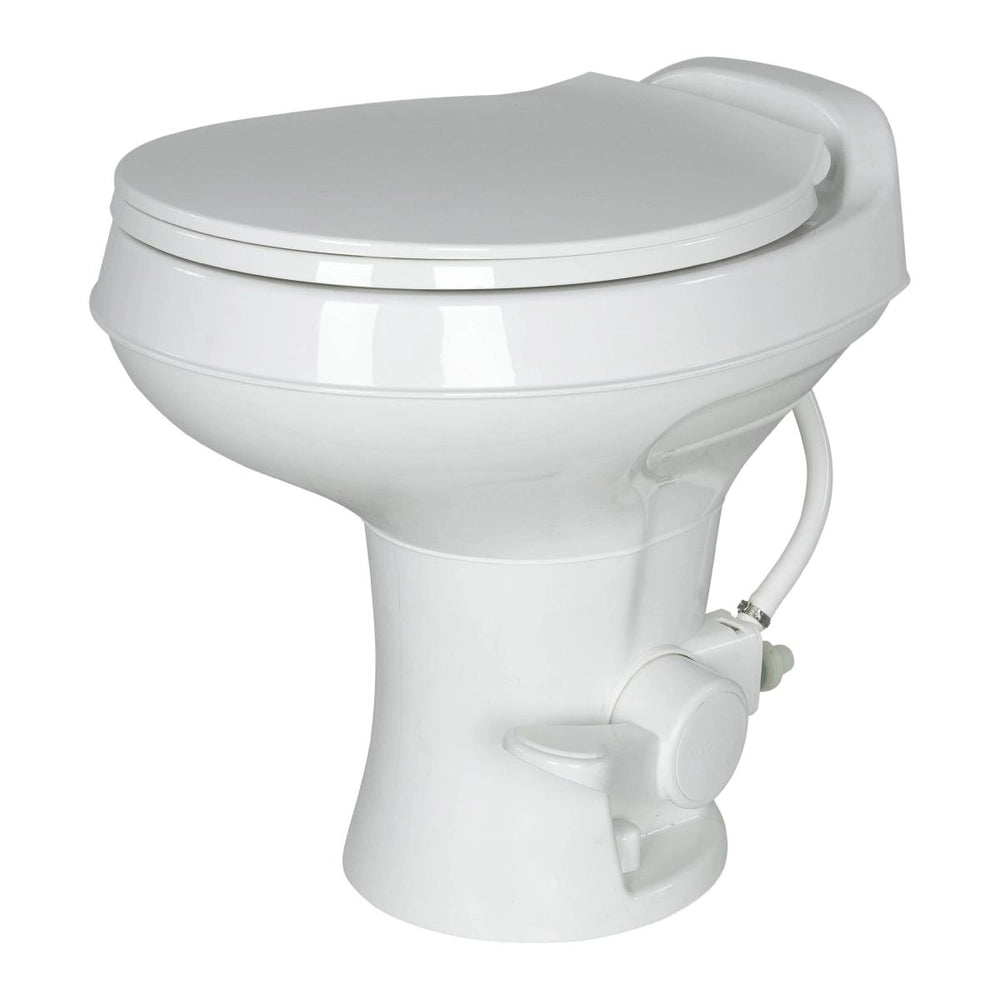 Lippert Flow Max™ RV Toilet - White Round Plastic Bowl