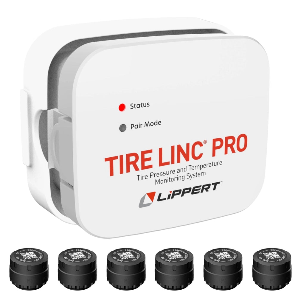 Lippert Tire Linc® PRO RV Tire Pressure & Temperature Monitoring System (TPMS) - 6-Tire Sensor Kit
