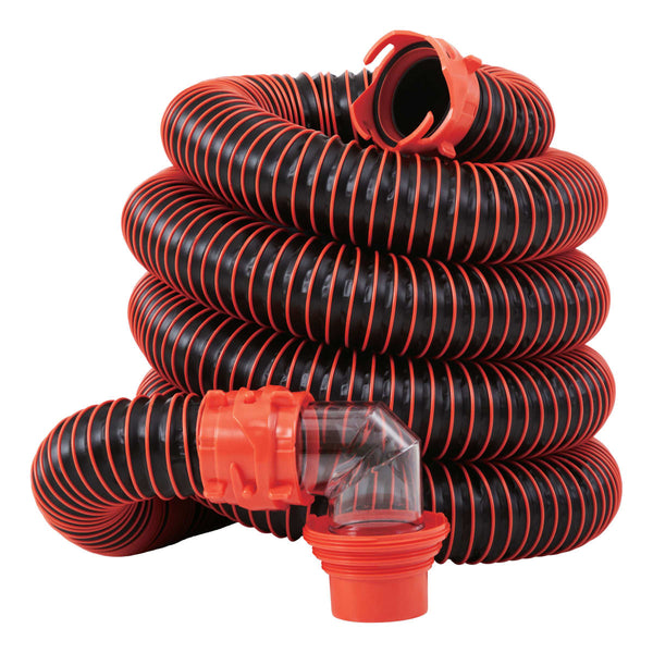 Lippert 20' RV Sewer Kit with Caps & Clear Elbow
