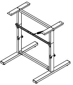 Lippert Bed Table Stand; No Spacer (22" x 23.25" x 26.125")