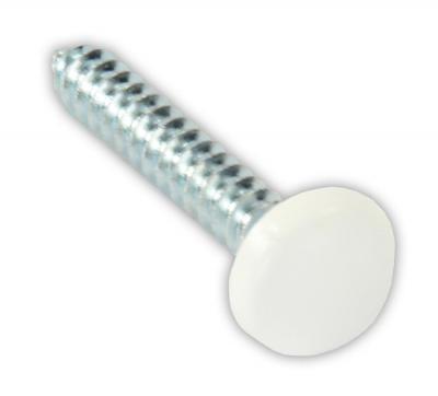 JR Products Kappet Screws w/Covers, White