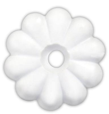 JR Products Plastic Rosette, Pack of 14 - White
