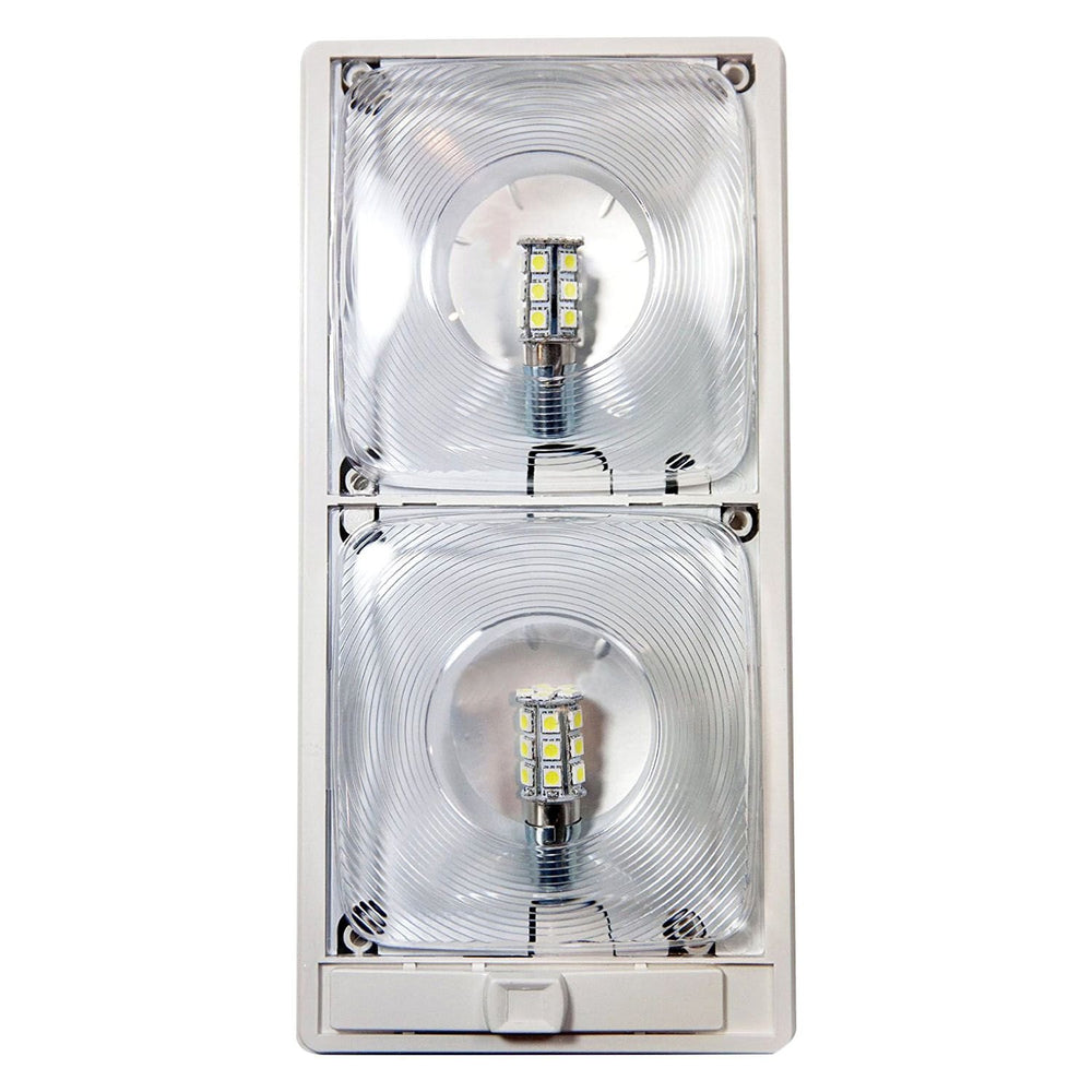 Arcon RV EC-Lite Series Rectangular Surface Mount LED Double Bulbs Overhead