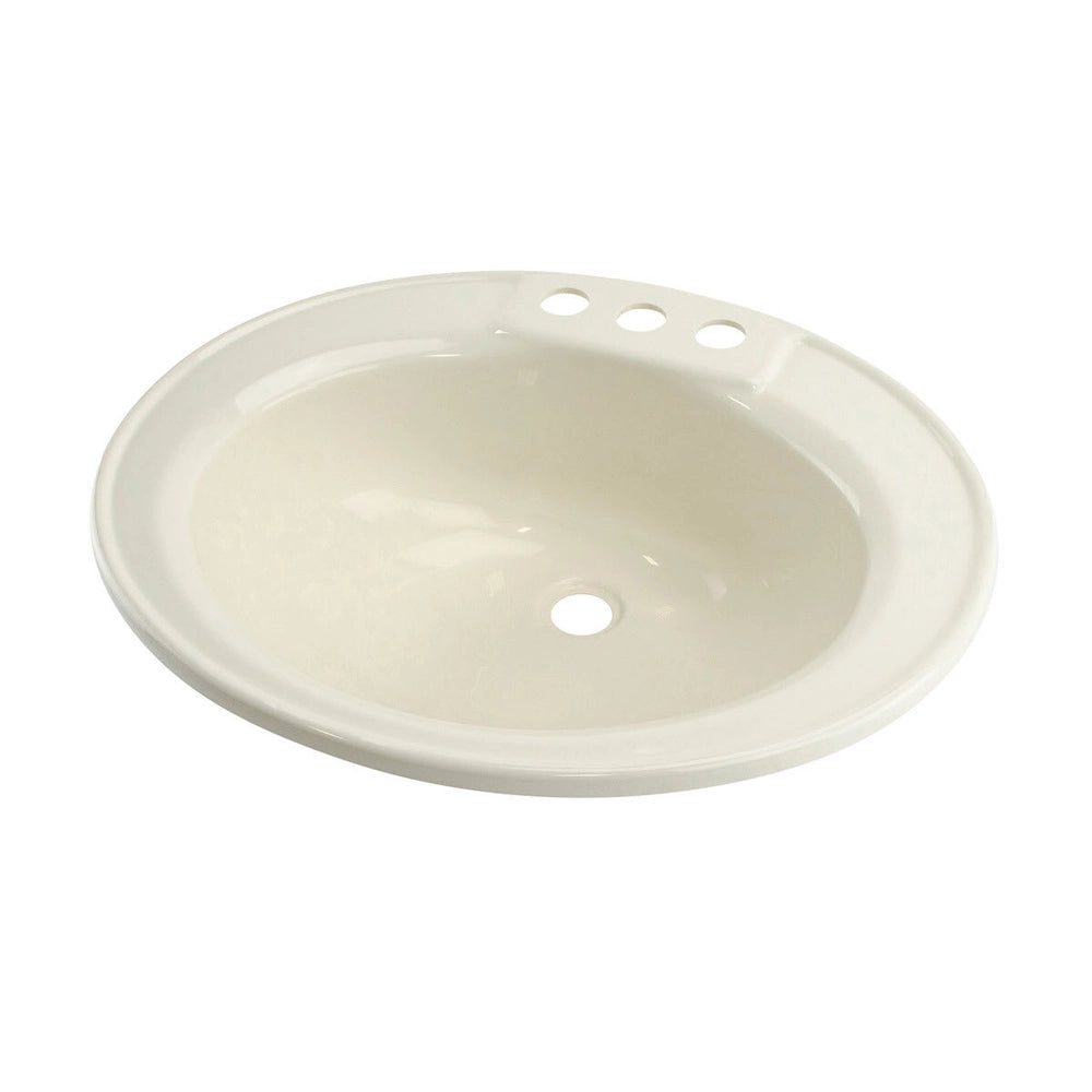 Lippert Single Oval Lavatory Sink; 17" x 20" x 7" (Parchment)