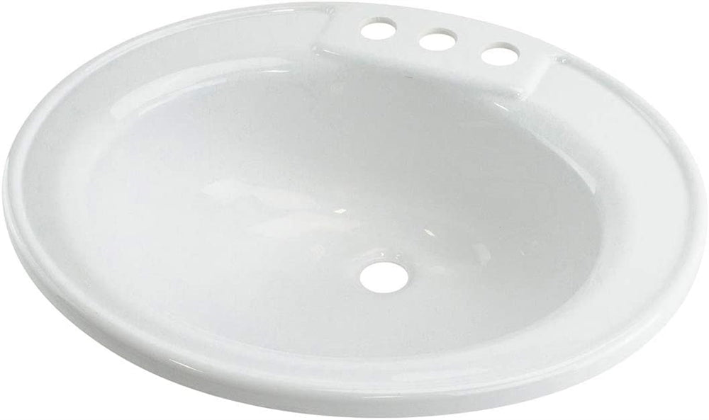 Lippert RV Oval Lavatory Sink 17x20 White