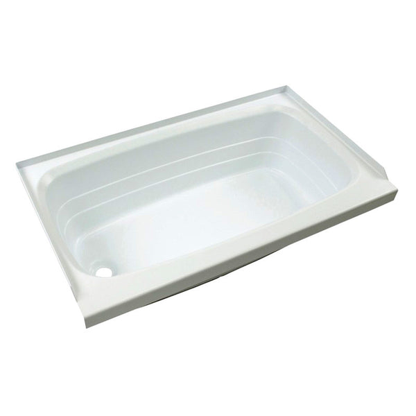 Lippert Bathtub with Left Drain - 24" x 46", White #W2446LHSPK