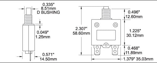 Blue Sea Systems Circuit Breakers Push Button Reset-Only