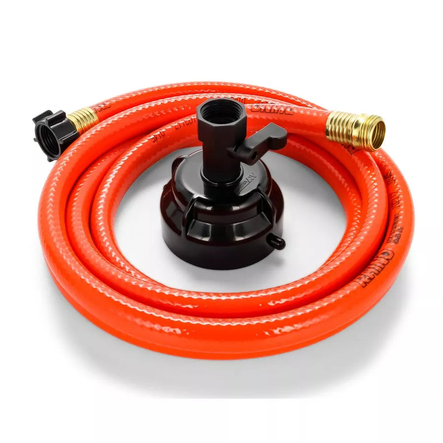Camco Rhino 10', Clean Out Hose System 5/8" with Rinse Cap