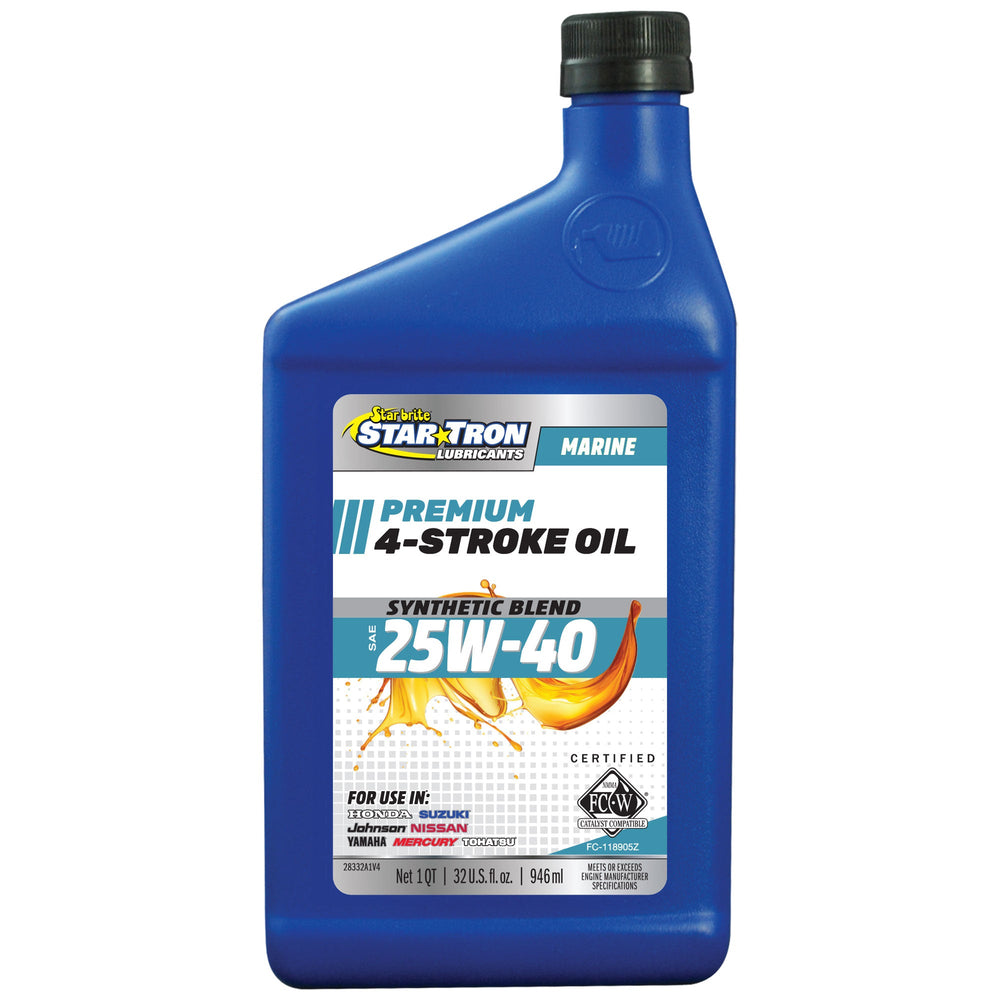 Star Brite 4-Stroke Premium Marine Oil Synthetic Blend SAE 25W-40
