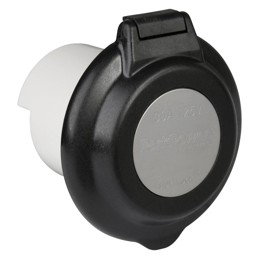 Marinco 125V Cntrd Pwr Inlt Blk 304EL-BRV.BLK