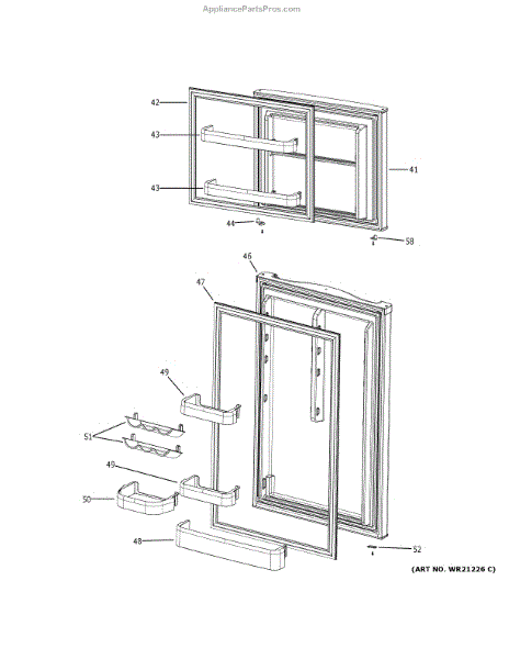GE Appliances RIGHT DOOR HINGE BUCKLE