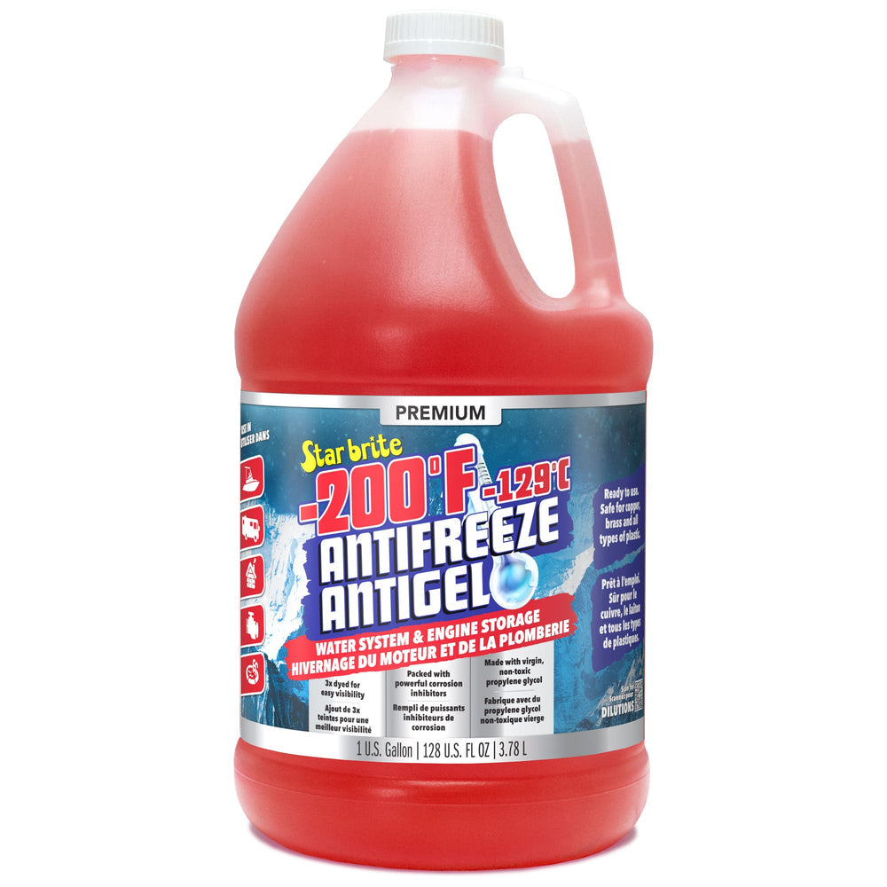 Star Brite -200°F Antifreeze for RV, Boat, and Water Systems, Propylene Glycol Formula
