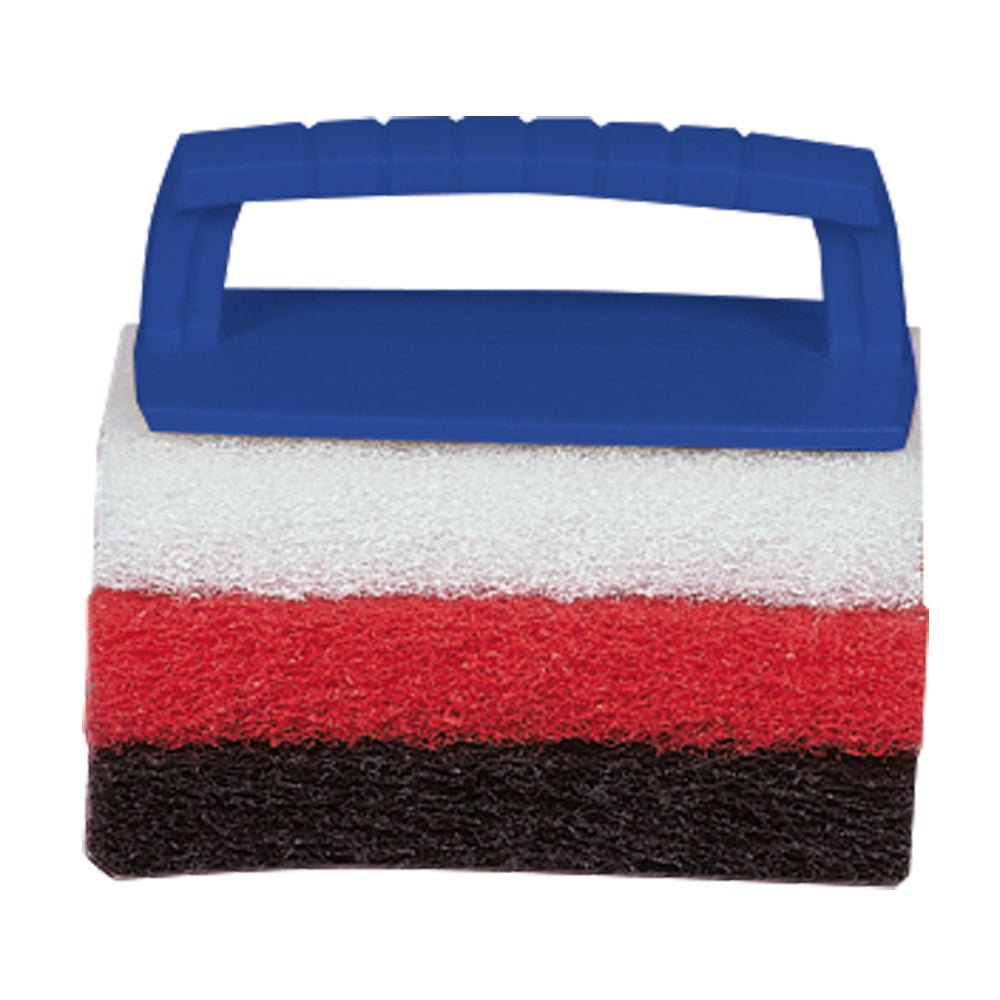 Star Brite Multi-Texture Scrub Pad Kit with Interchangeable Handle