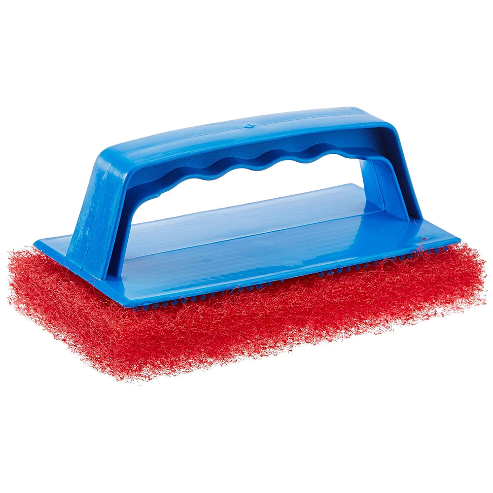 Star Brite Medium Red Scrub Pad with Interchangeable Handle