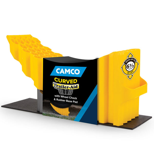 Camco Curved Trailer Aid, with Chock and Pad E/F