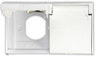 JR Products Duplex Weatherproof Outlet Cover, Polar White